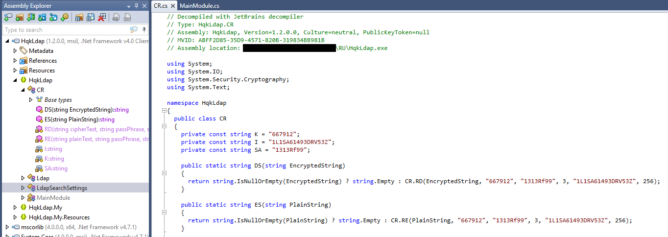 Decompiling into .NET code