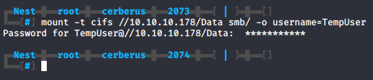 mount smb with TempUser