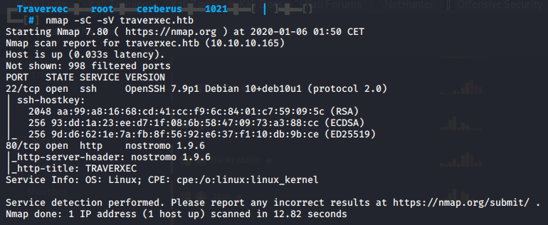 Initial NMAP scan